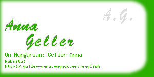 anna geller business card